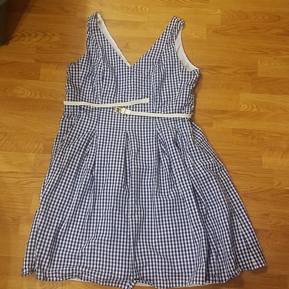 Nine West Blue Gingham dress